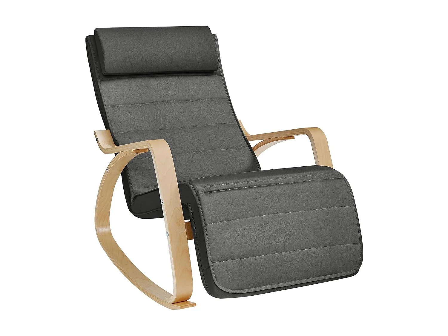 Schommelstoel - Relaxstoel - Verstelbaar 5 standen - Grijs