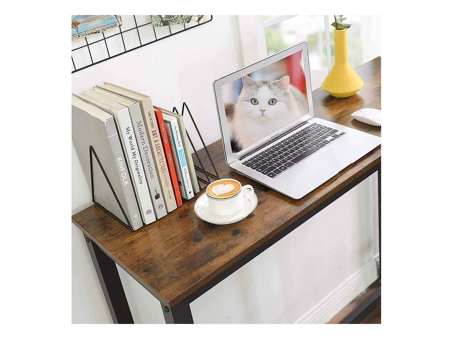 Bobbel Home - Bartafel - Metalen frame - Vintage - Donkerbruin