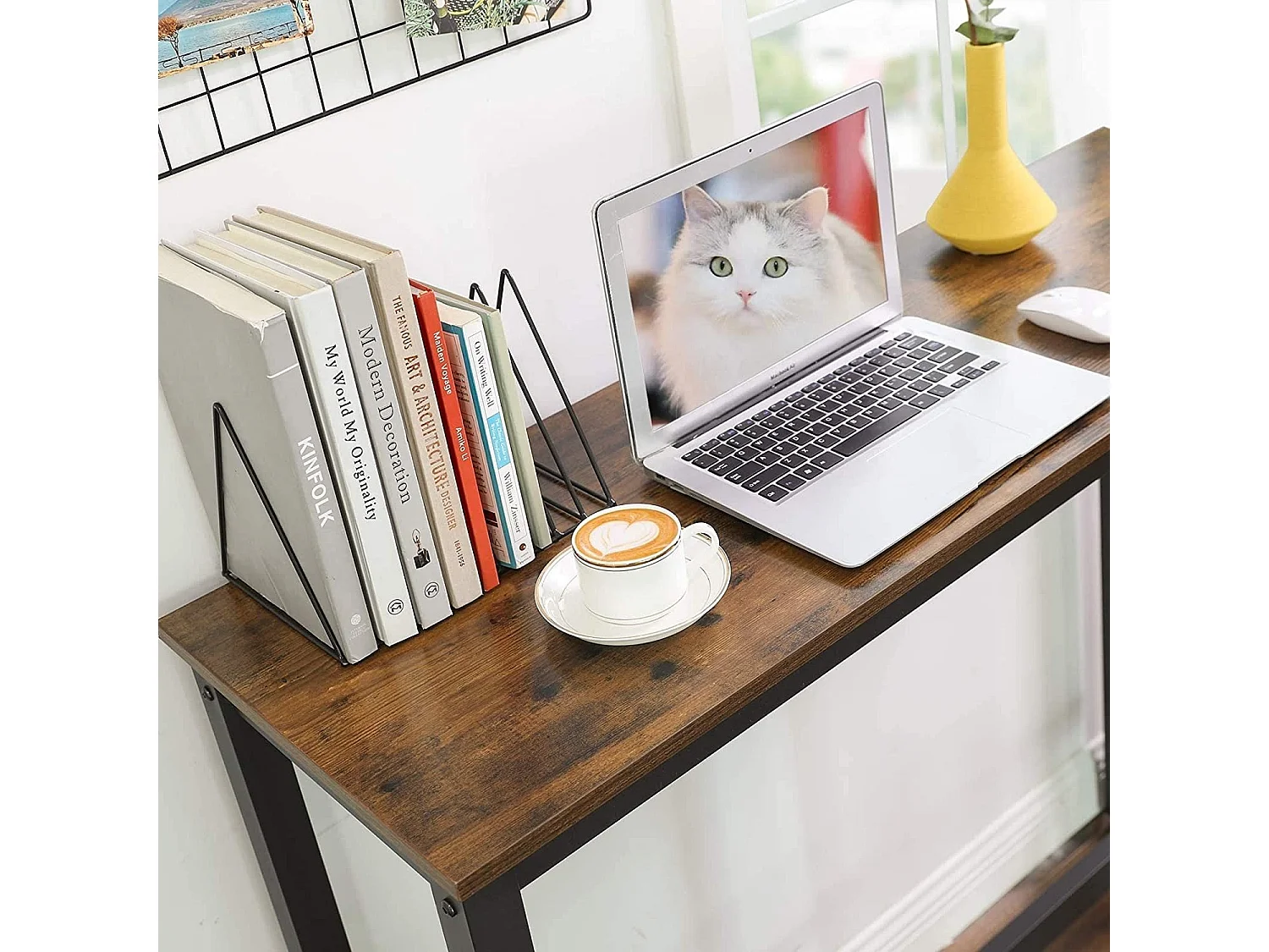 Bobbel Home - Bartafel - Metalen frame - Vintage - Donkerbruin