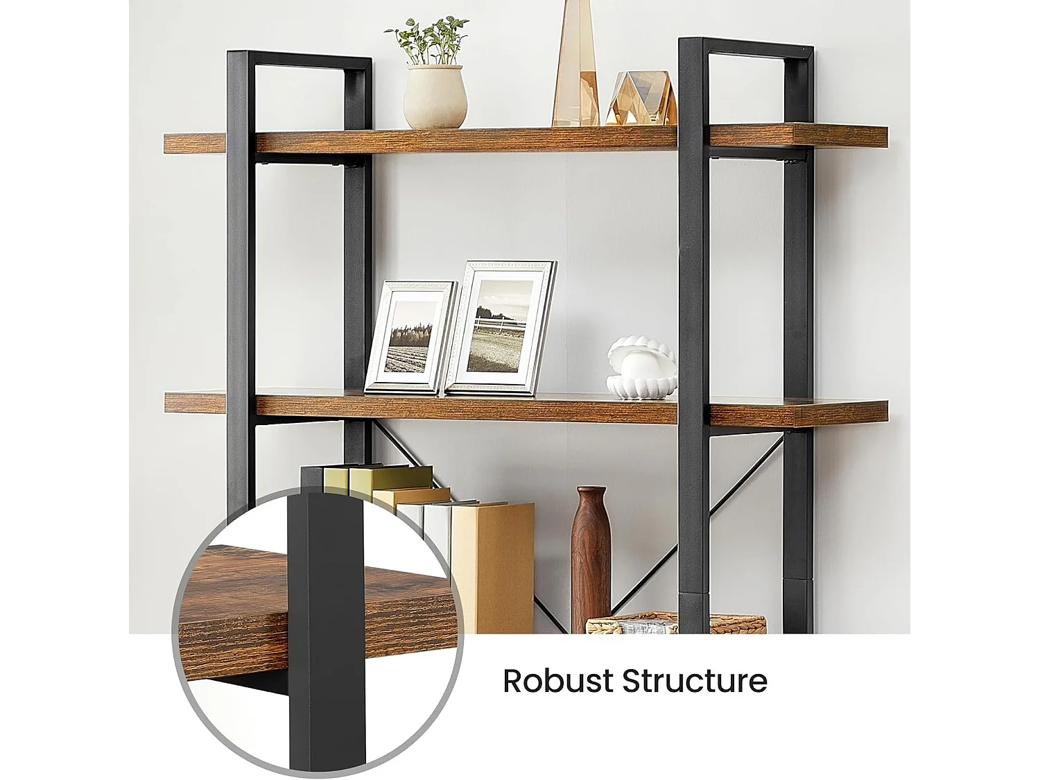 Parya Home Industrieel Dressoir – Keukenkast met 3 deuren, woonkamer, keuken, 110 x 33 x 75 cm