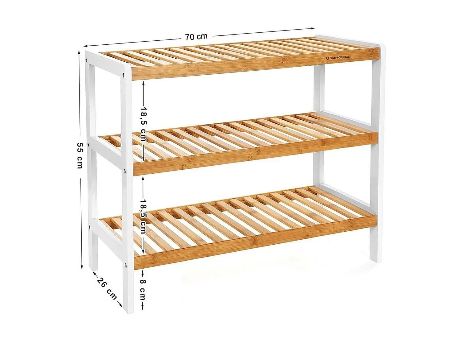 Schoenenrek - Bamboe - 12 Paar