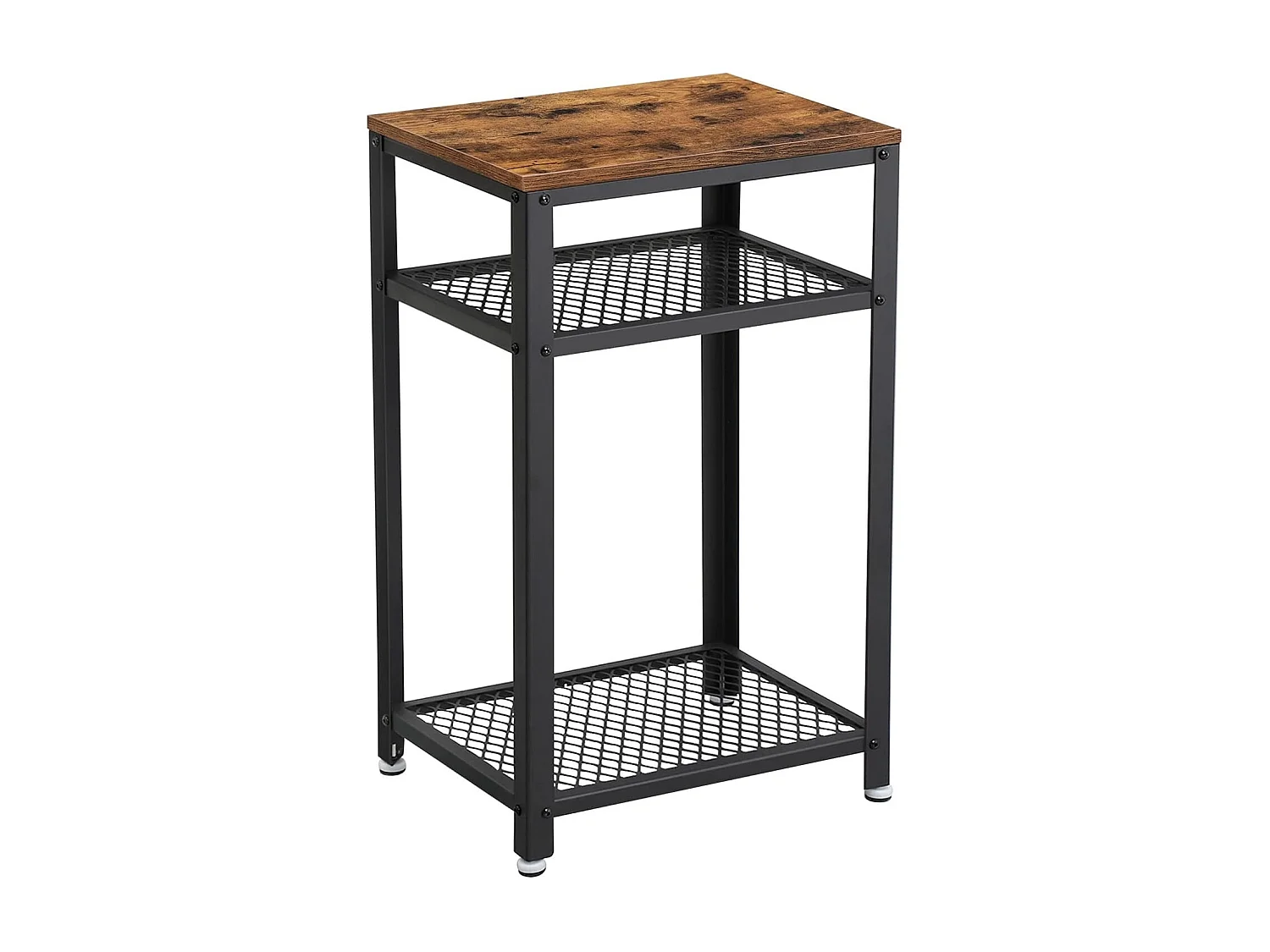 Parya Home - Bijzettafel - Metaal/Hout - Donkerbruin