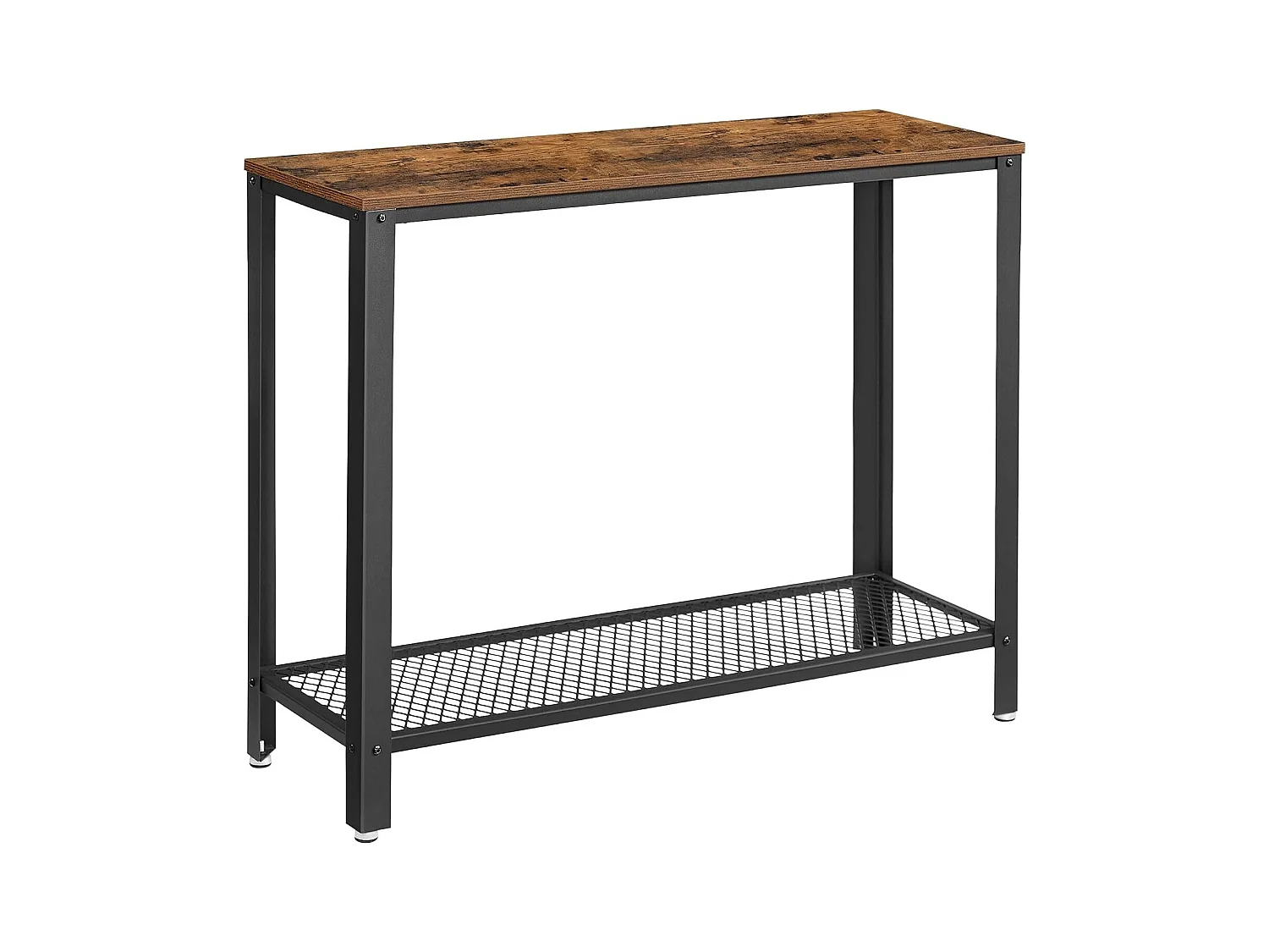 Wandtafel - Industrieel bijzettafel - 101,5x80x35 - Bruin