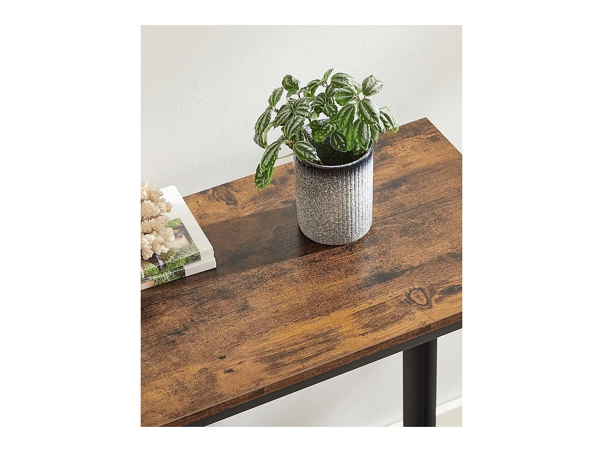 Wandtafel - Industrieel bijzettafel - 101,5x80x35 - Bruin
