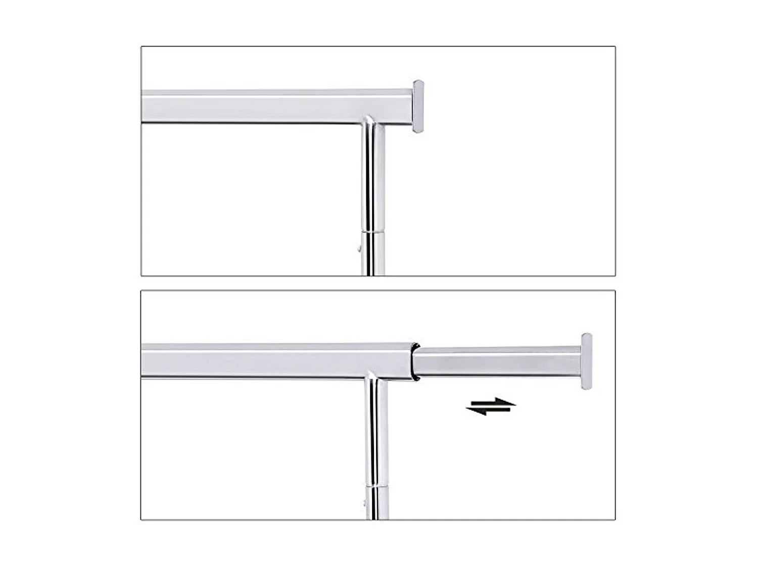 Kledingrek Bobbel Home - Verchroomd met Uitschuifbare Stang - 150 kg Laadvermogen