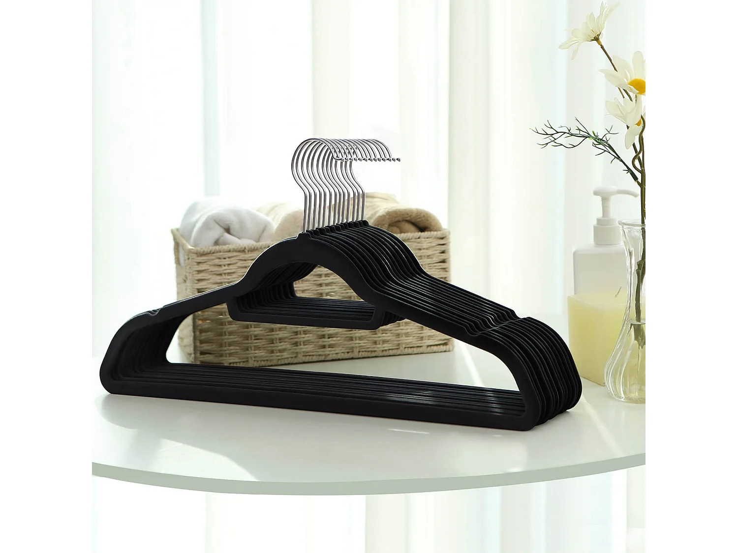 Kleerhangers Bobbel Home - Fluweel - Antislip en ruimtebesparend ontwerp