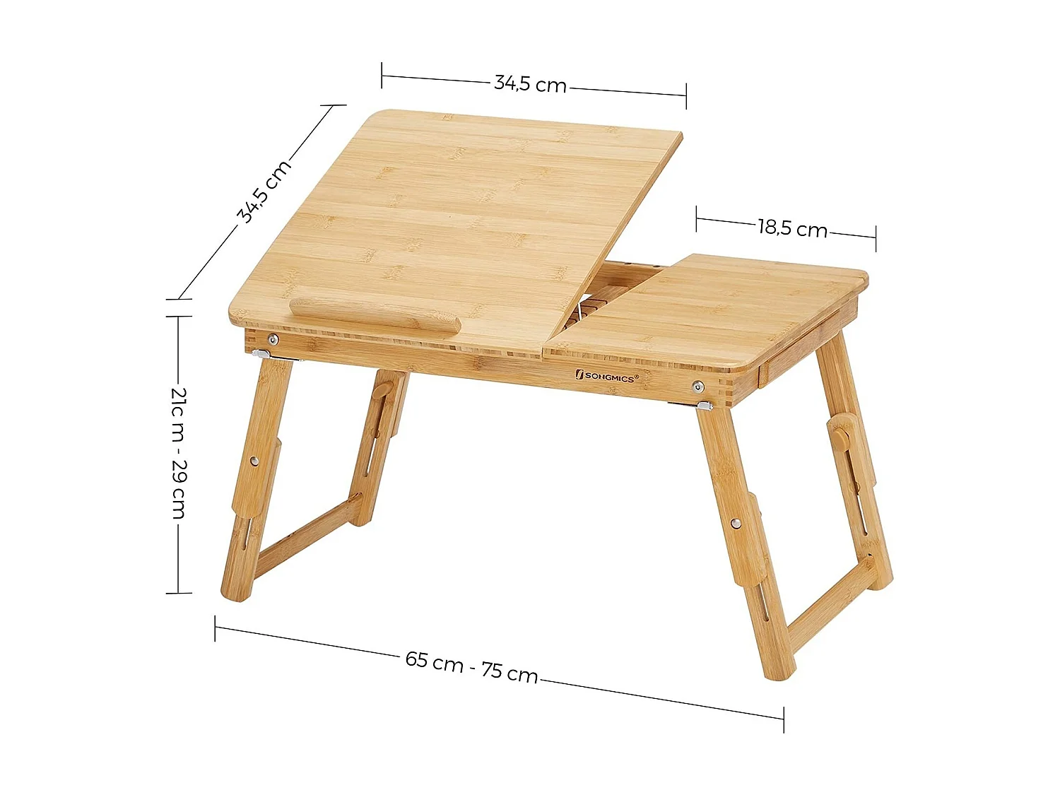 Parya Home - Houten Laptoptafel - Bamboe - Bruin