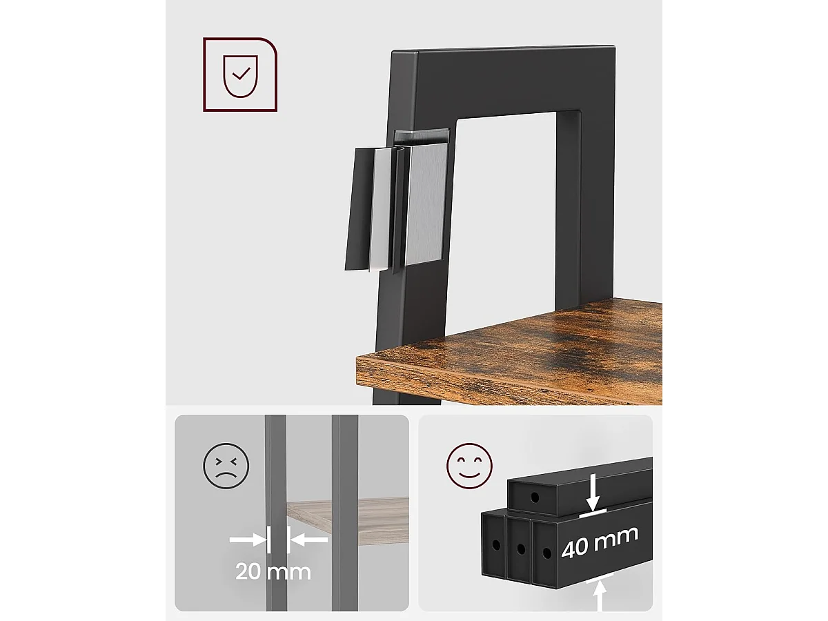 Boekenkast Industrieel - Boekenstandaard - Ladderkast 5 Laags 56 x 34 x 172 cm
