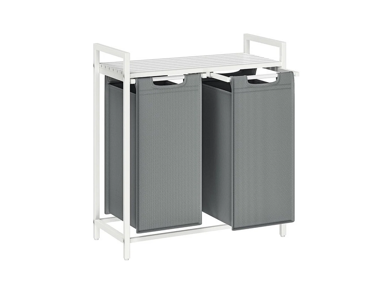 Bobbel Home - Wasmand, 2 vakken en 2 verwijderbare zakken, werkblad,  2 x 46 liter, 73 x 33 x 72 cm,