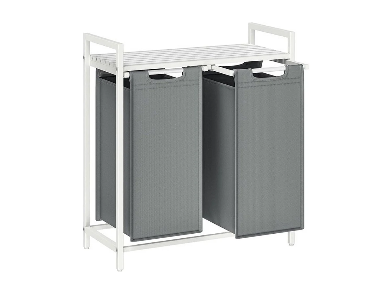 Bobbel Home - Wasmand, 2 vakken en 2 verwijderbare zakken, werkblad,  2 x 46 liter, 73 x 33 x 72 cm,