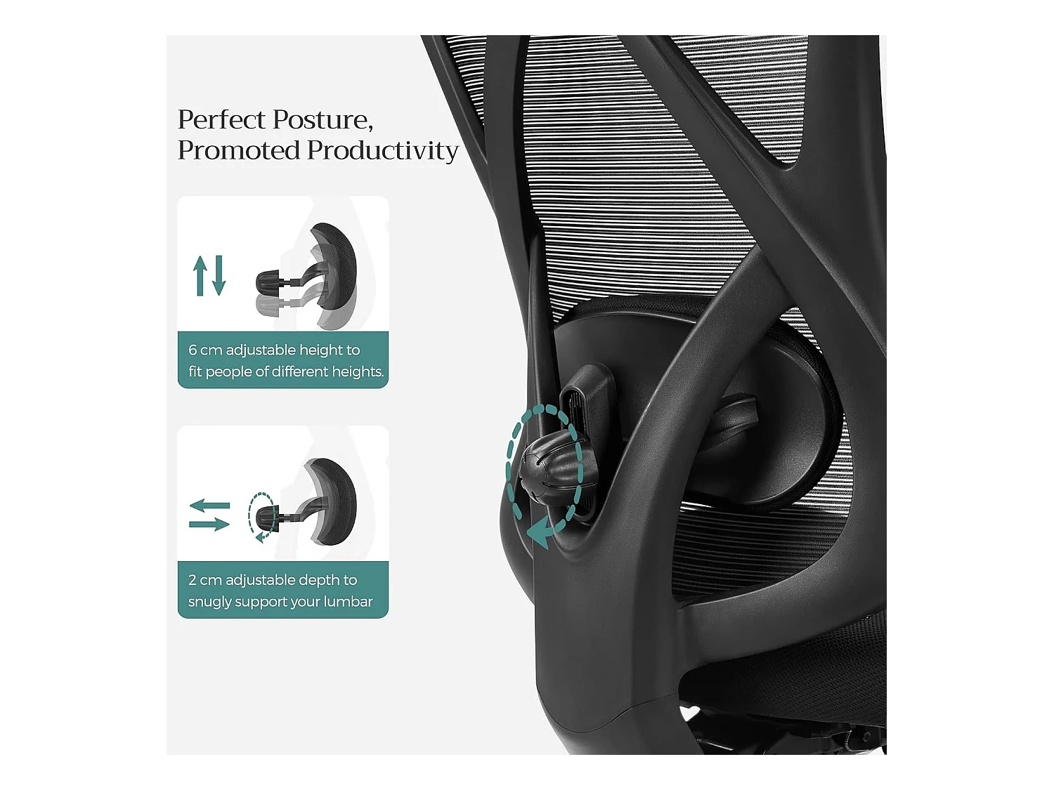 Krzesło Biurowe, Ergonomiczne Krzesło Biurowe, Krzesło Komputerowe, Krzesło Siatkowe, Regulowane Podparcie Lędźwiowe I Zagłówek,