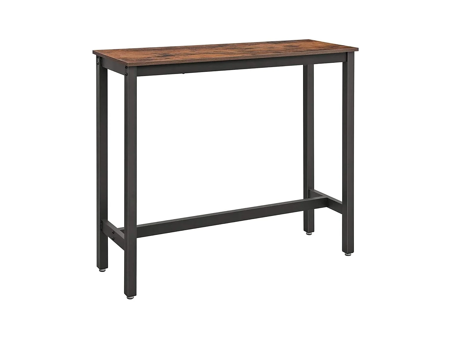 Parya Home - Smalle bartafel - Metale frame - Industrieel - Vintage - Zwart/Bruin