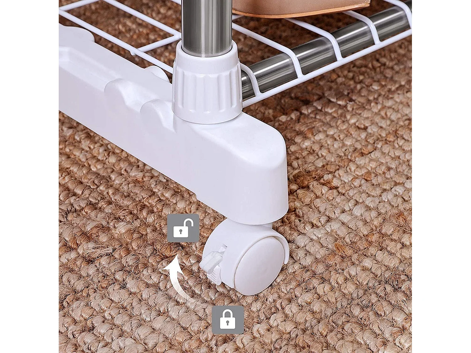 Kledingrek Parya Home - Roestvrij staal 154x172x42 cm - Uitschuifbaar