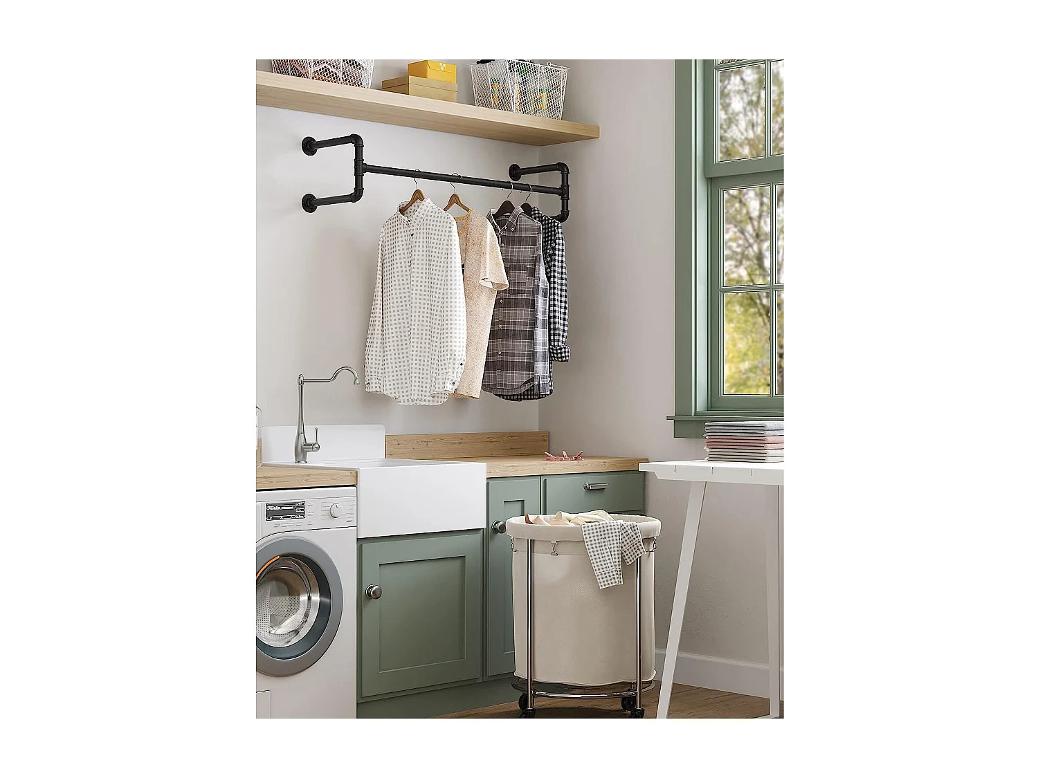 Parya Home - Garderoberekken - Wandmontage - Kapstok - Set van 2 - Zwart