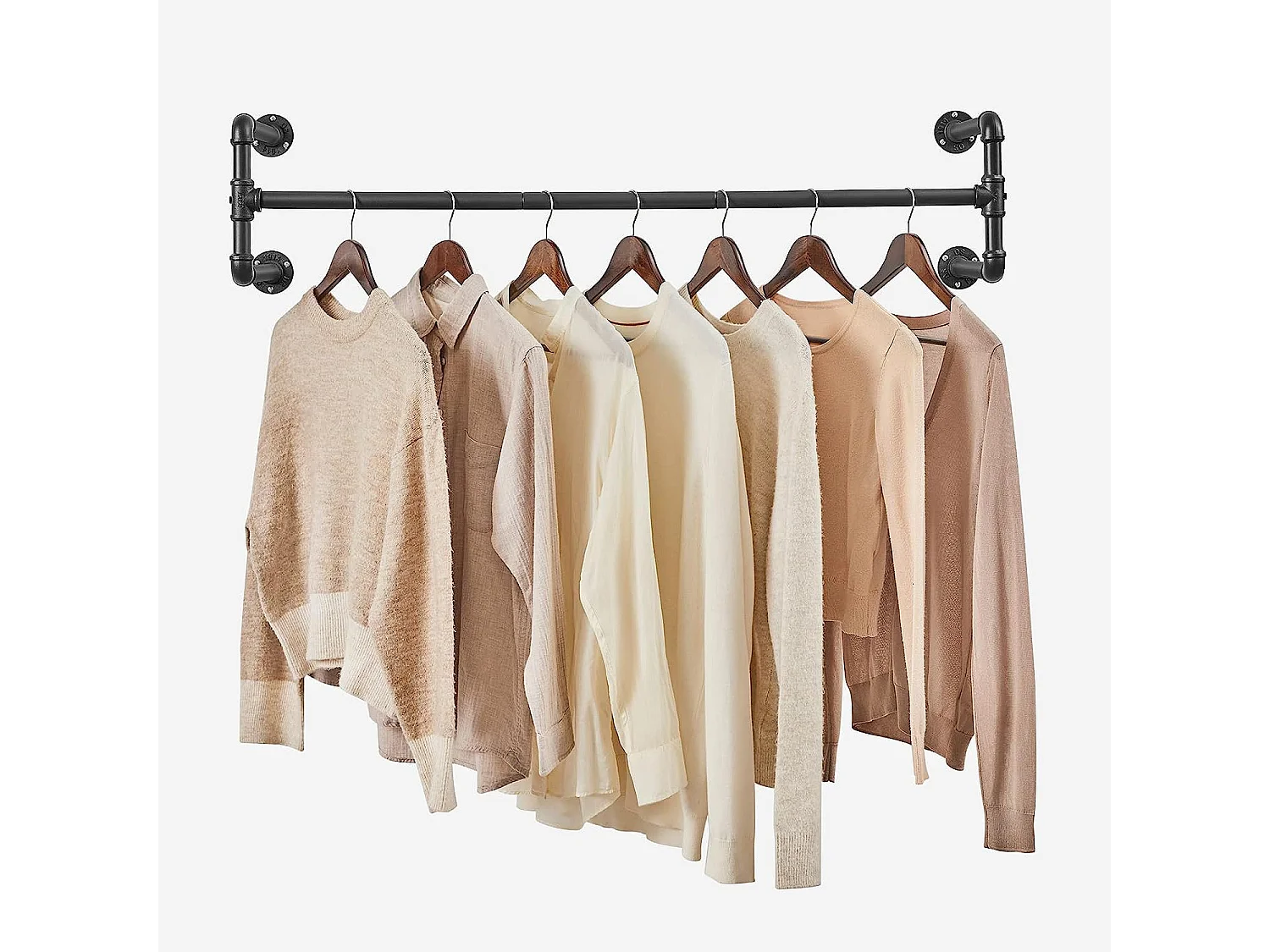 Parya Home - Garderoberekken - Wandmontage - Kapstok - Set van 2 - Zwart