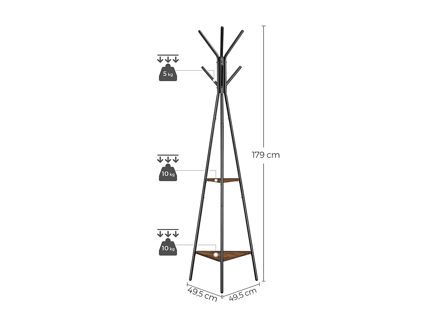 Bobbel Home - Garderobestandaard - Vintage - Bruin
