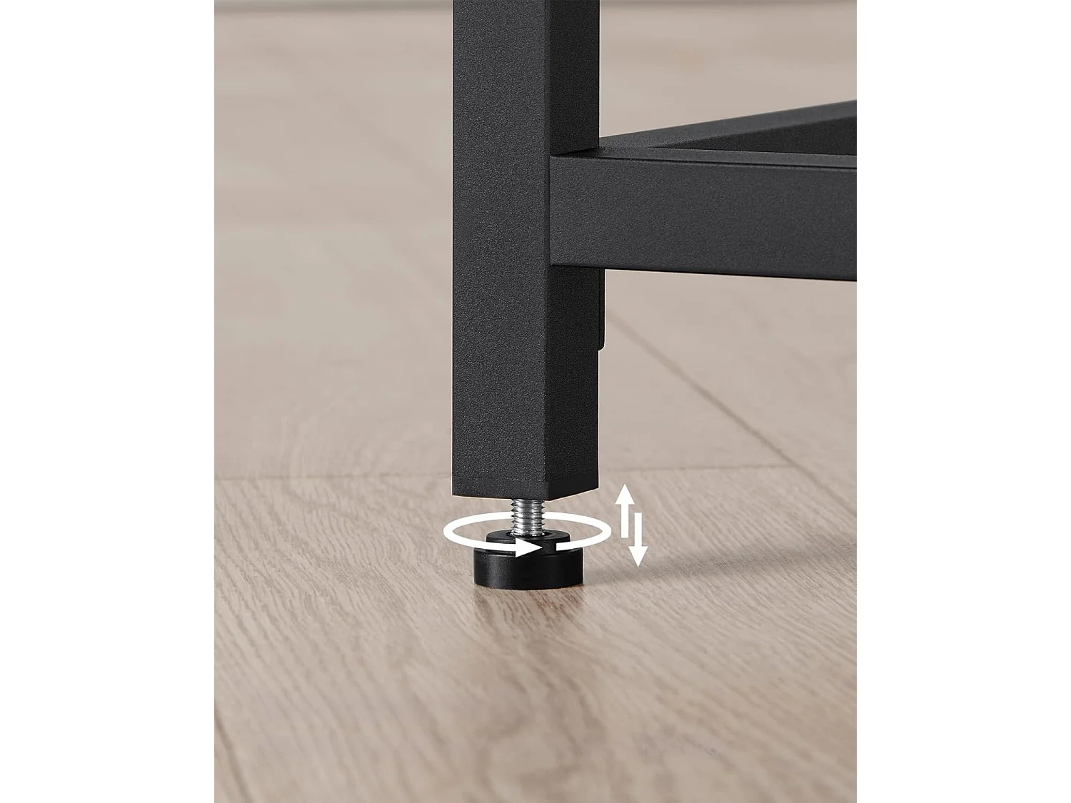 Parya Home Compact Bureau – Modern computerbureau met metalen frame, 50 x 100 x 76 cm, zwart