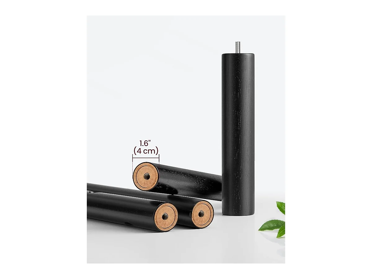 Portant en bois massif Parya Home en forme d’arbre avec 8 crochets et structure en bois de caoutchouc noir