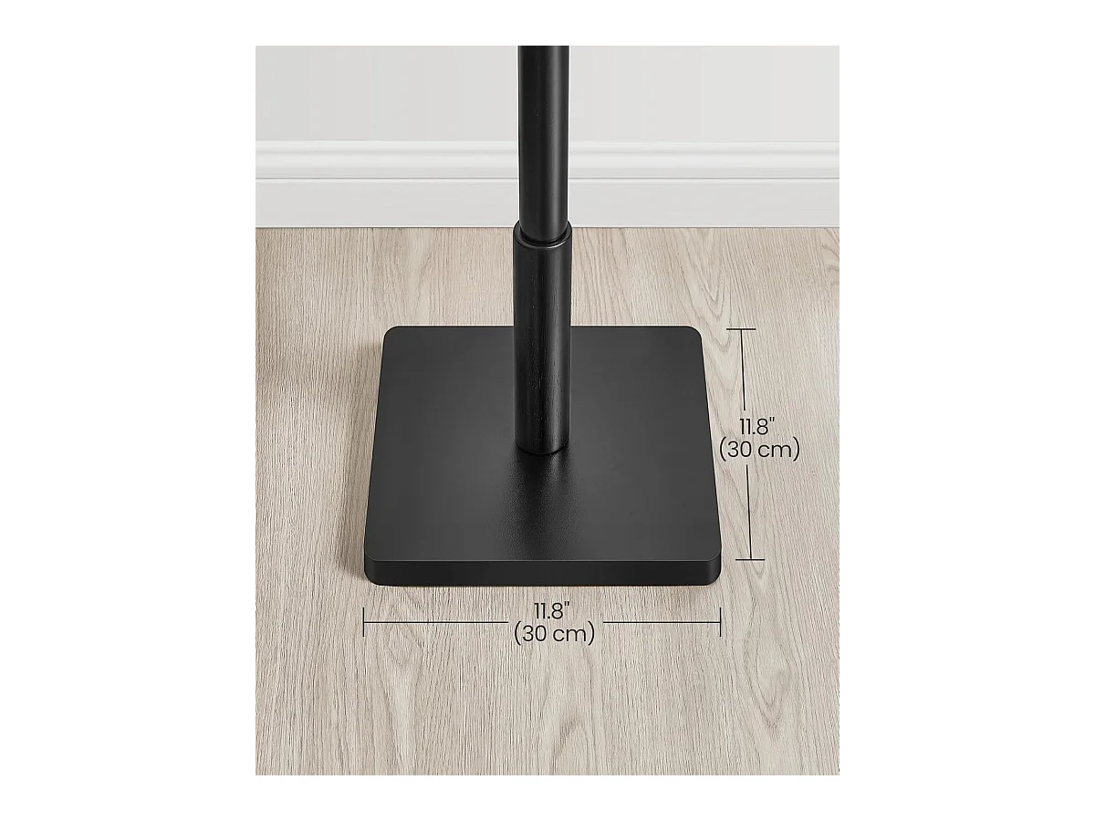 Portant en bois massif Parya Home en forme d’arbre avec 8 crochets et structure en bois de caoutchouc noir