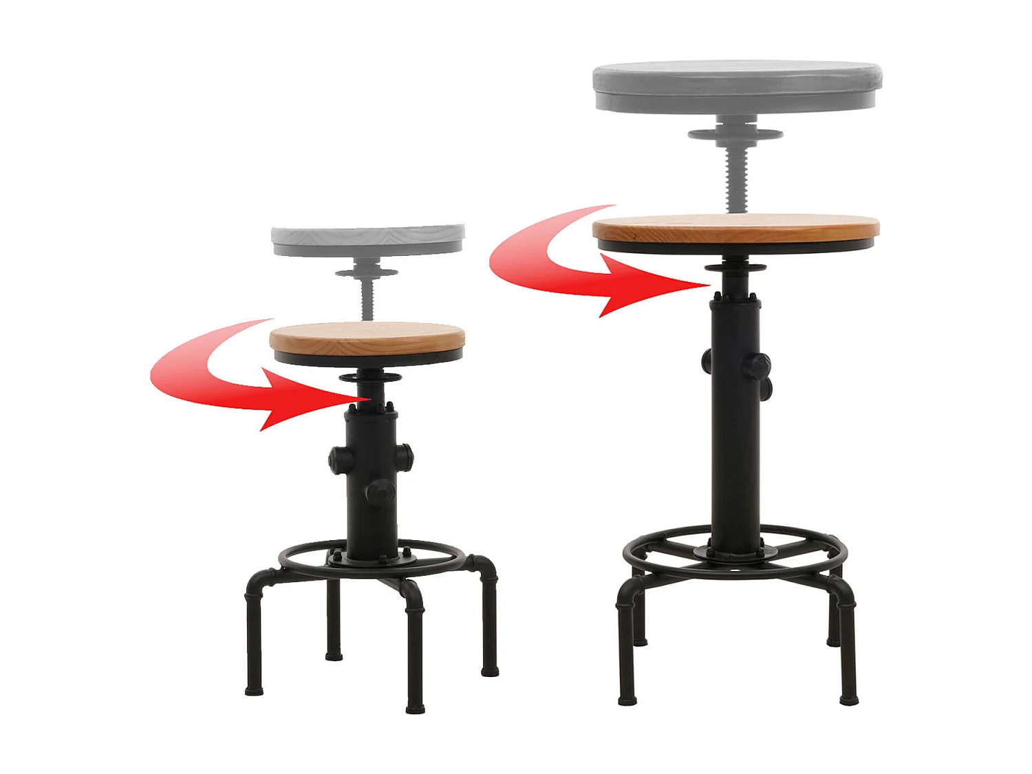 2x tabourets de bar marron 34 x 34 x 61 cm 04_0006775
