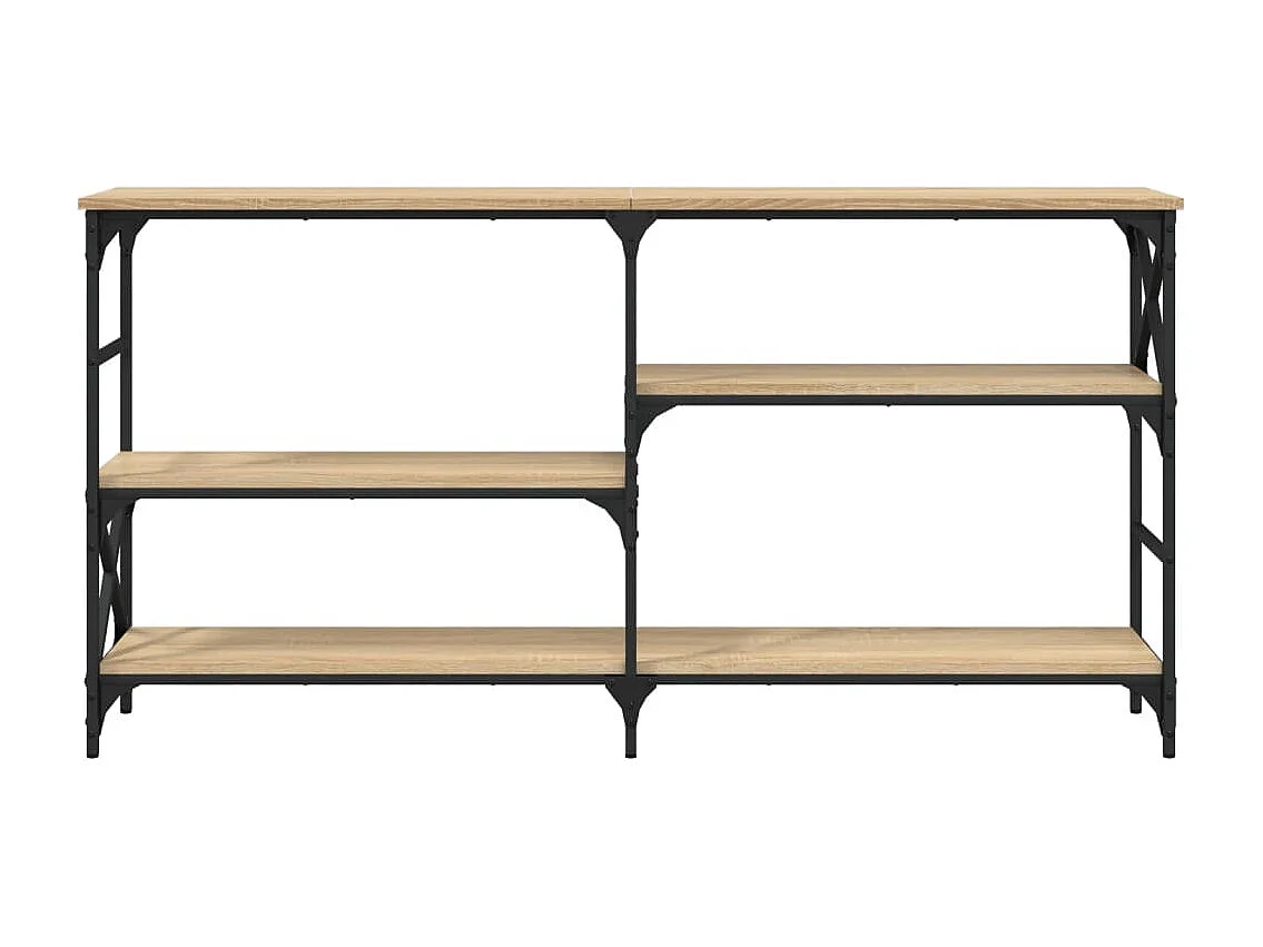 Table console avec étagères beige 150 x 29 x 76.5 cm DEC031932