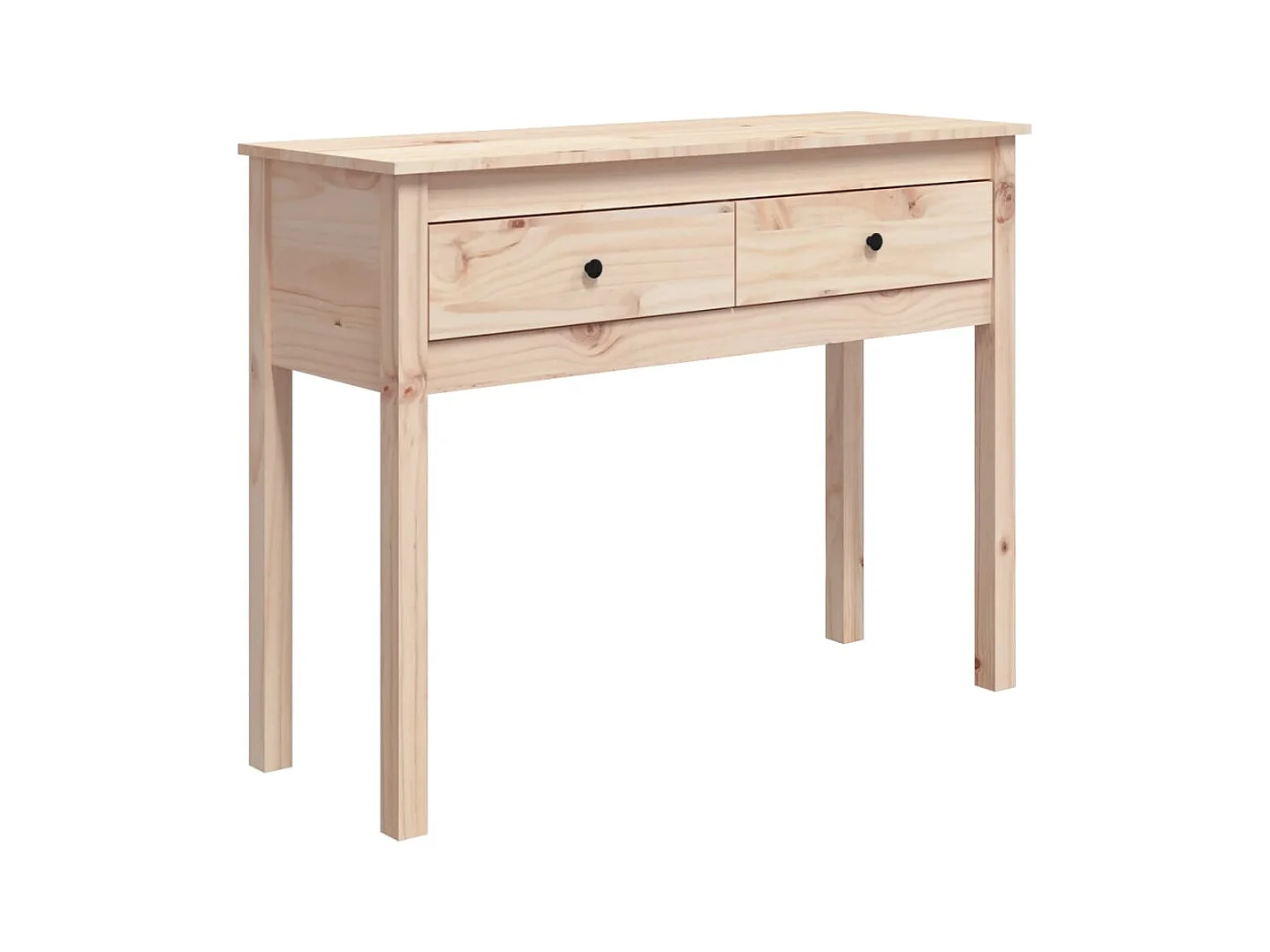 Table console avec deux bois marron 100 x 35 x 75 cm DEC031495