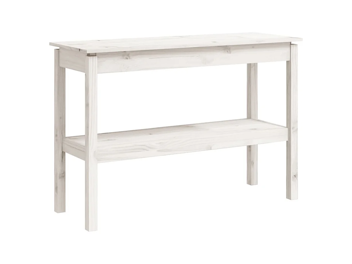 Table console style simple bois blanche 110 x 40 x 75 cm DEC031693