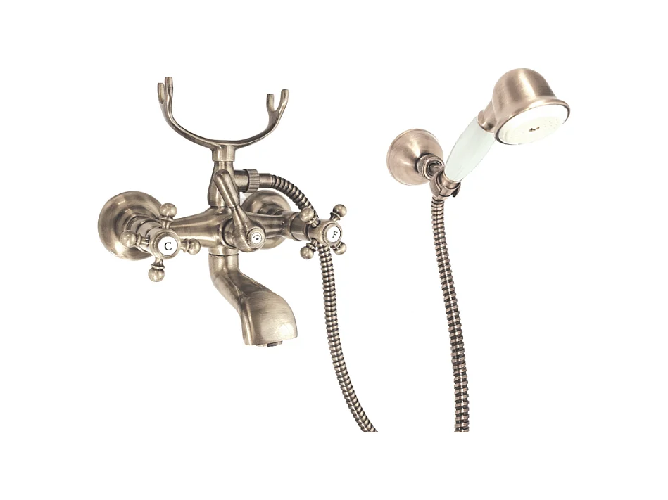 Mélangeur BAIN douche flexible + douchette + support  PAINI Tiffany Gris Acier