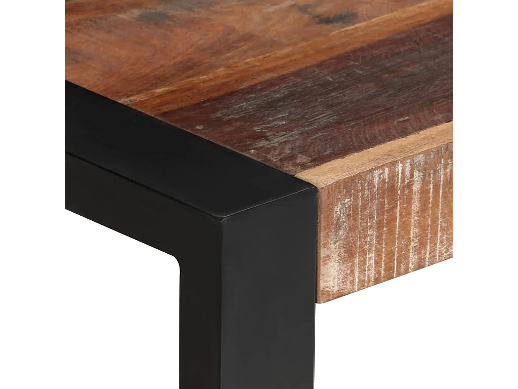 Table d'appoint design industriel marron 70 x 70 x 75 cm DEC036752