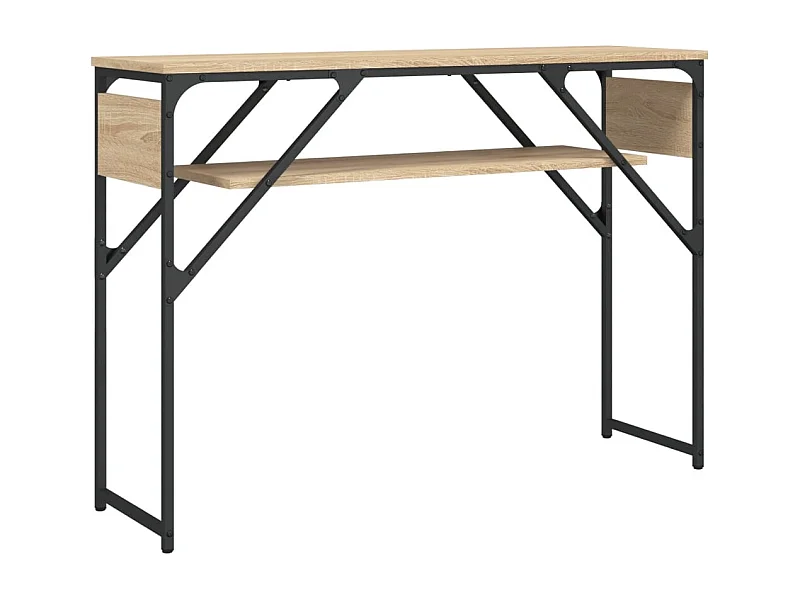 Table console avec étagère métal beige 105 x 30 x 75 cm DEC031647