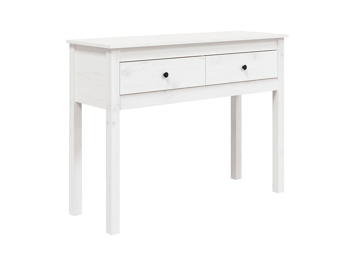 Table console avec tiroirs bois blanche 100 x 35 x 75 cm DEC031677