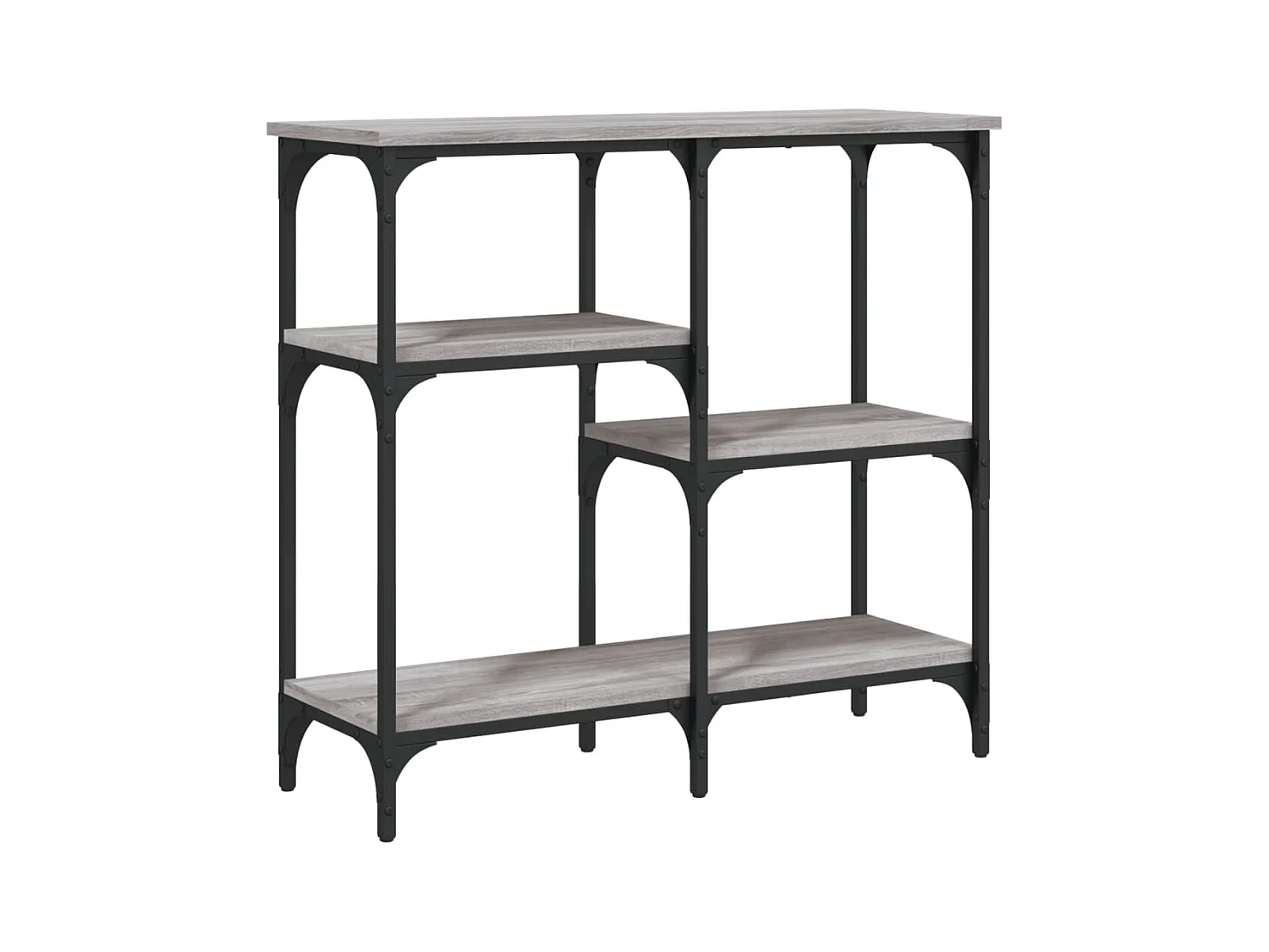 Table console avec étagères métal marron 80 x 29 x 75 cm DEC032250