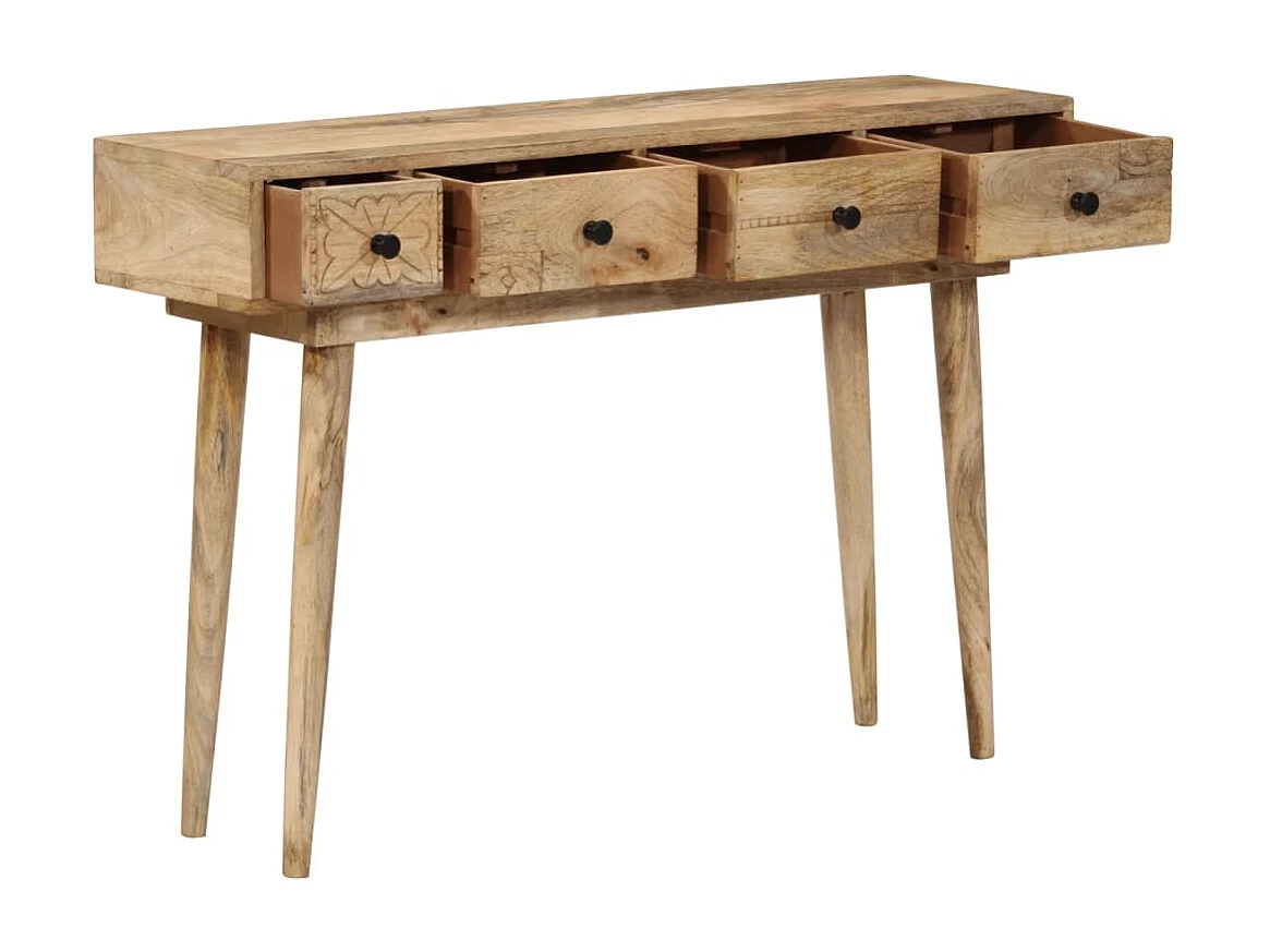 Table console avec tiroirs bois marron 110 x 30 x 75 cm DEC031506