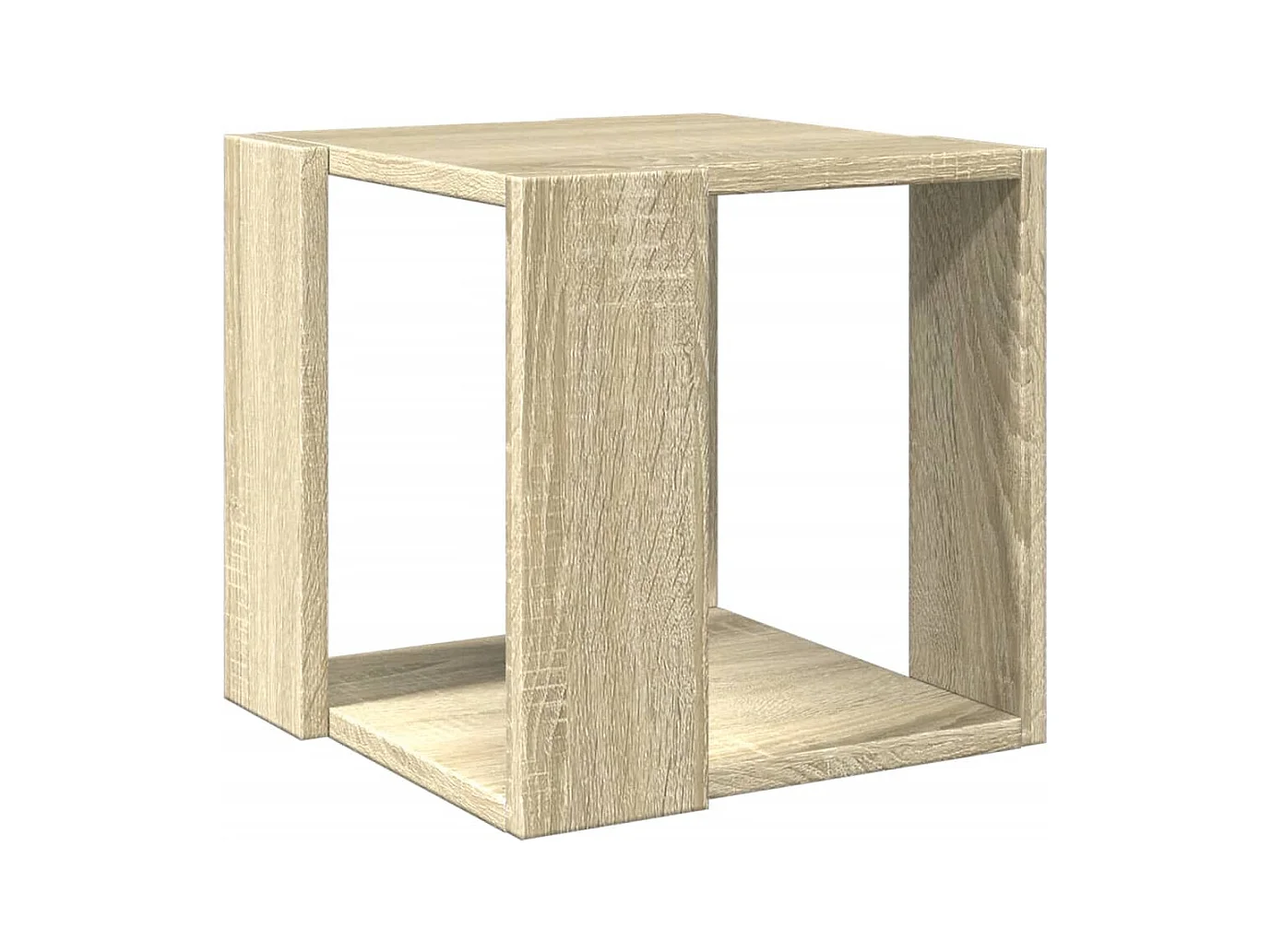 Table d'appoint design intemporel bois beige 32 x 32 x 30 cm DEC038928