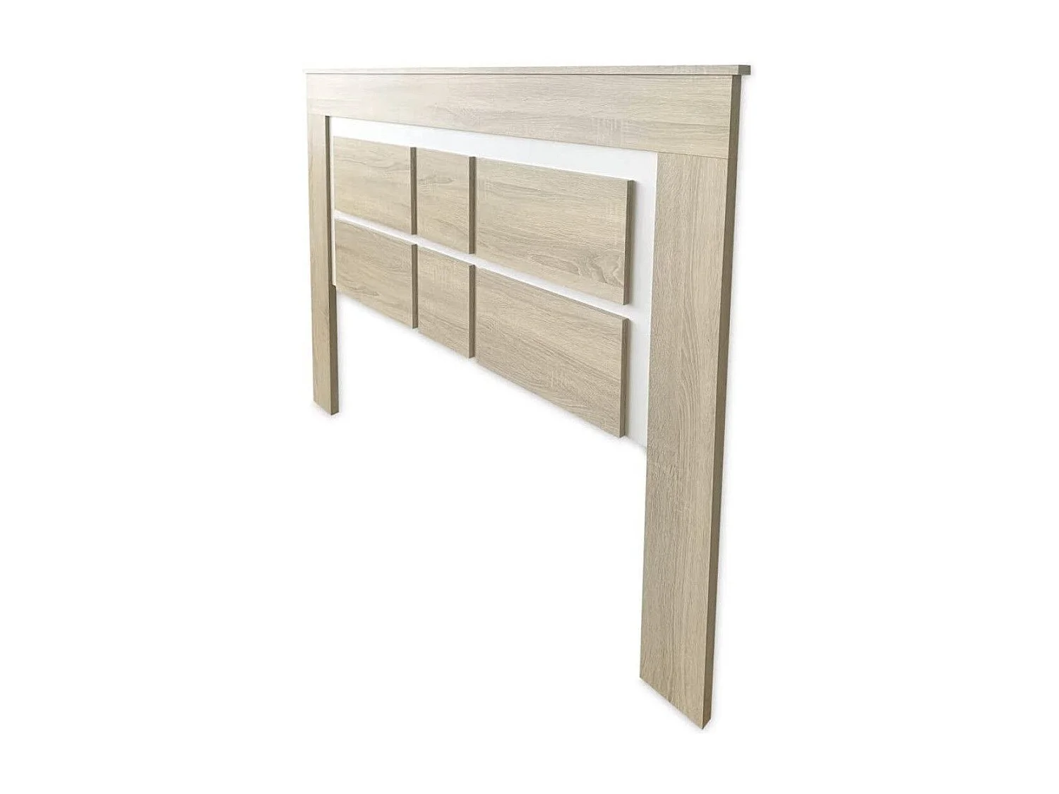 Cabecero de cama de 120x160x3,8 cm con patas apoyado en el suelo en color cambiran Jana