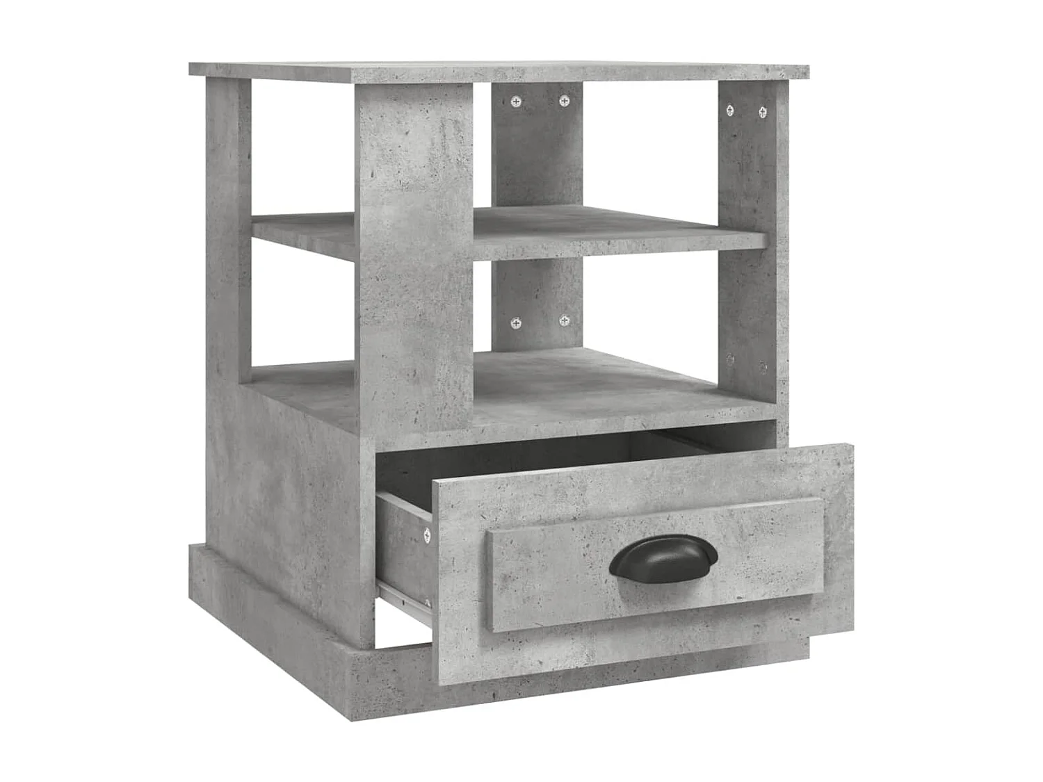 Table d'appoint avec tiroir bois marron 50 x 50 x 60 cm DEC032459