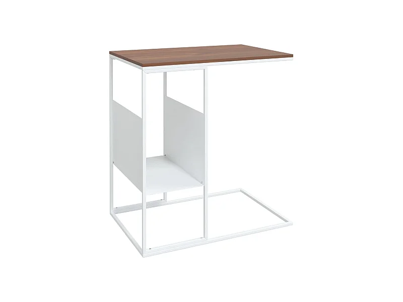 Table d'appoint en forme bois blanche 55 x 36 x 59.5 cm DEC040259