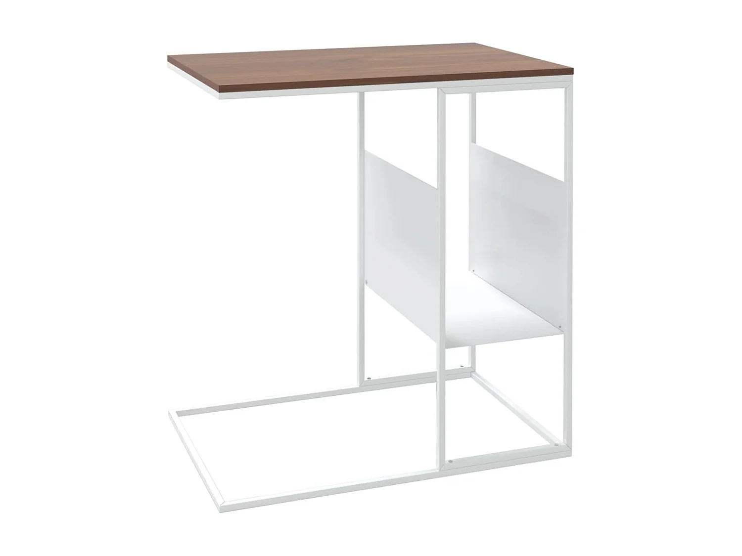 Table d'appoint en forme bois blanche 55 x 36 x 59.5 cm DEC040259