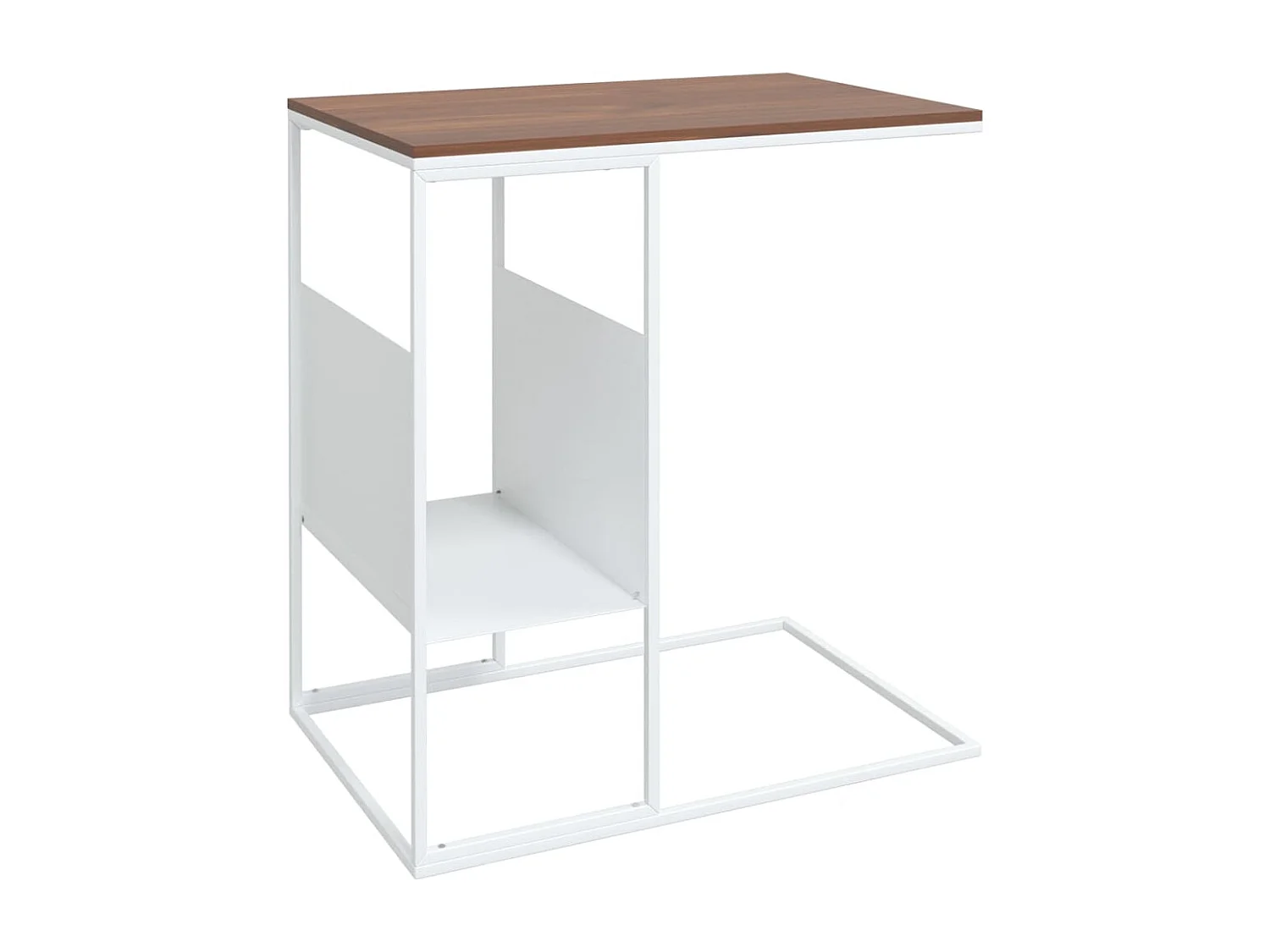 Table d'appoint en forme bois blanche 55 x 36 x 59.5 cm DEC040259