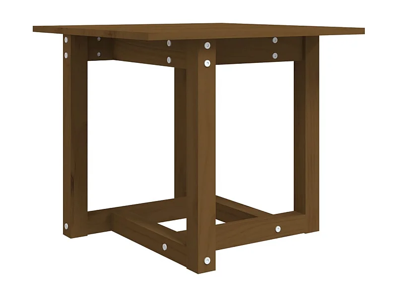 Table d'appoint design simple bois marron 50 x 50 x 45 cm DEC039483