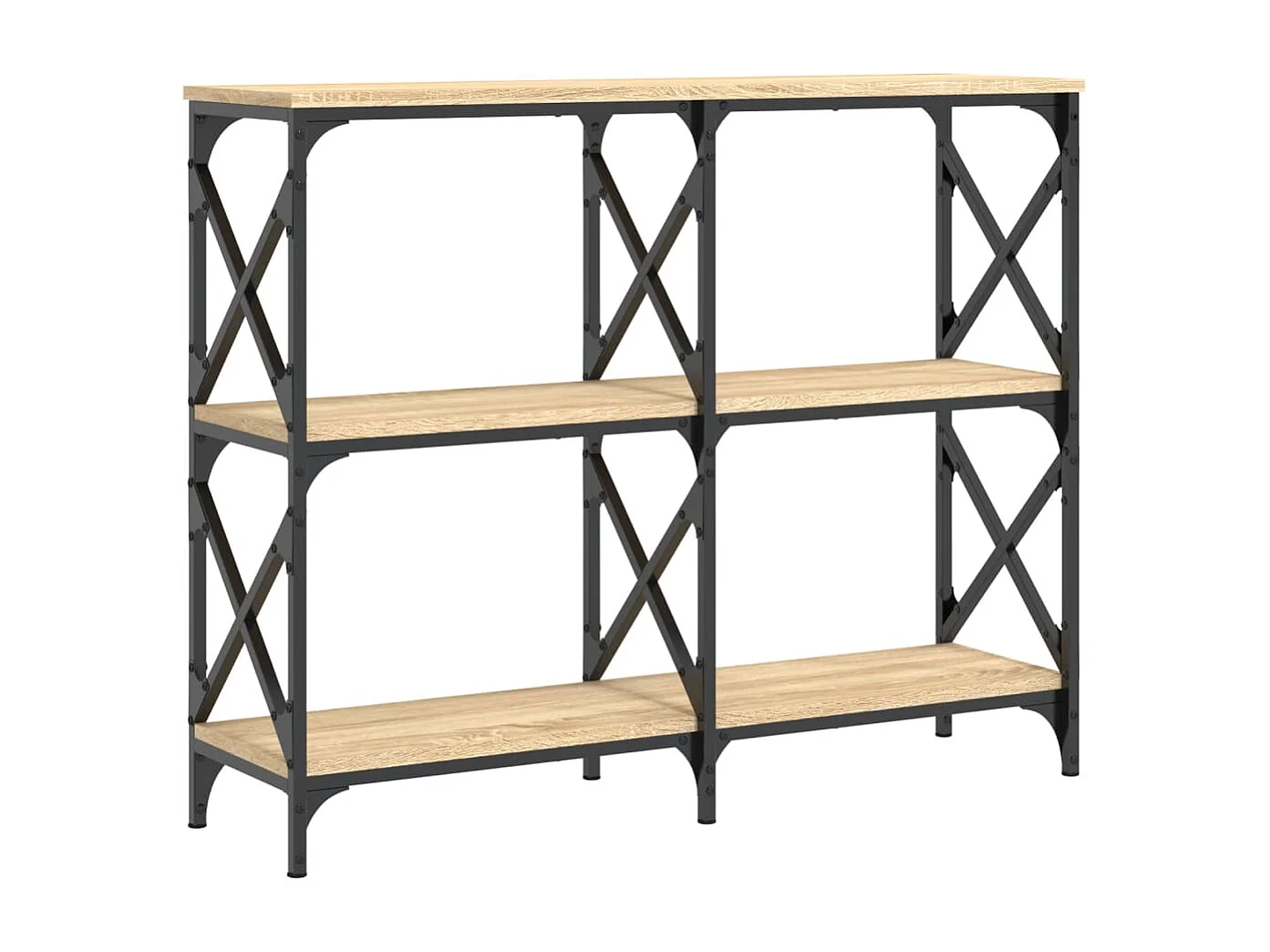 Table console style industriel beige 100 x 28 x 80.5 cm DEC031901