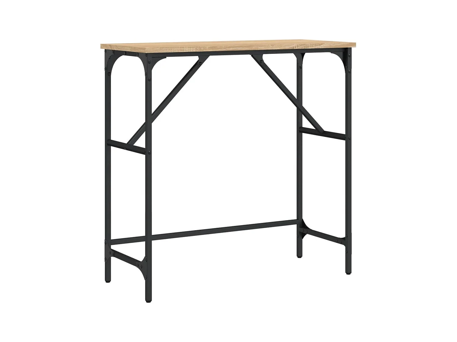 Table d'appoint style industriel métal marron 75 x 32 x 75 cm DEC031953