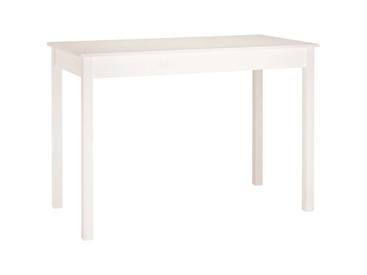 Table de salle à bois blanche 110 x 55 x 75 cm DEC036758