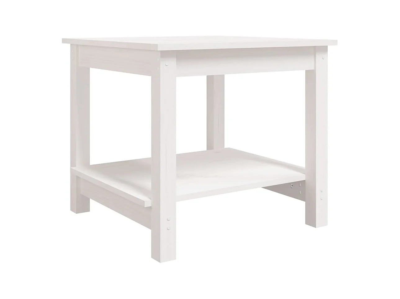 Table d'appoint table de bois blanche 50 x 50 x 45 cm DEC037888