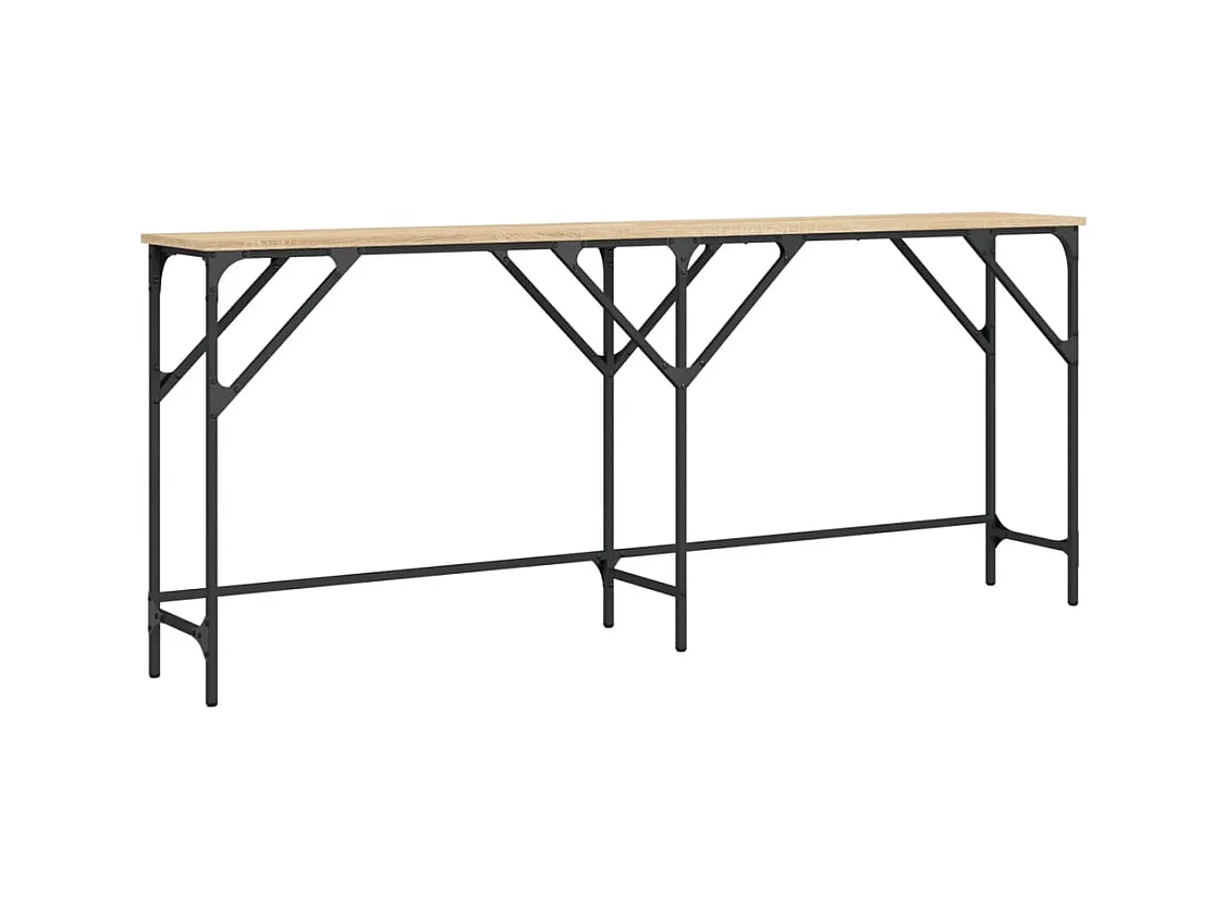 Table d'appoint design industriel métal beige 180 x 29 x 75 cm DEC031939