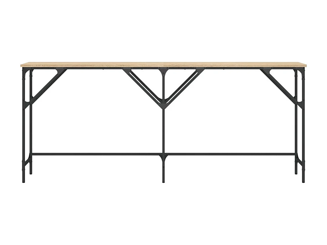 Table d'appoint design industriel métal beige 180 x 29 x 75 cm DEC031939