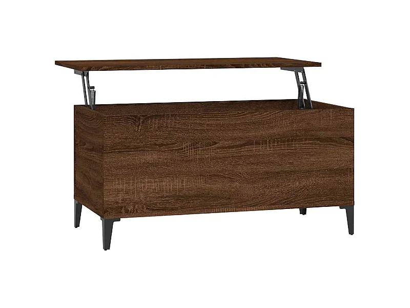 Table basse avec plateau métal marron 90 x 44.5 x 45 cm DEC038777