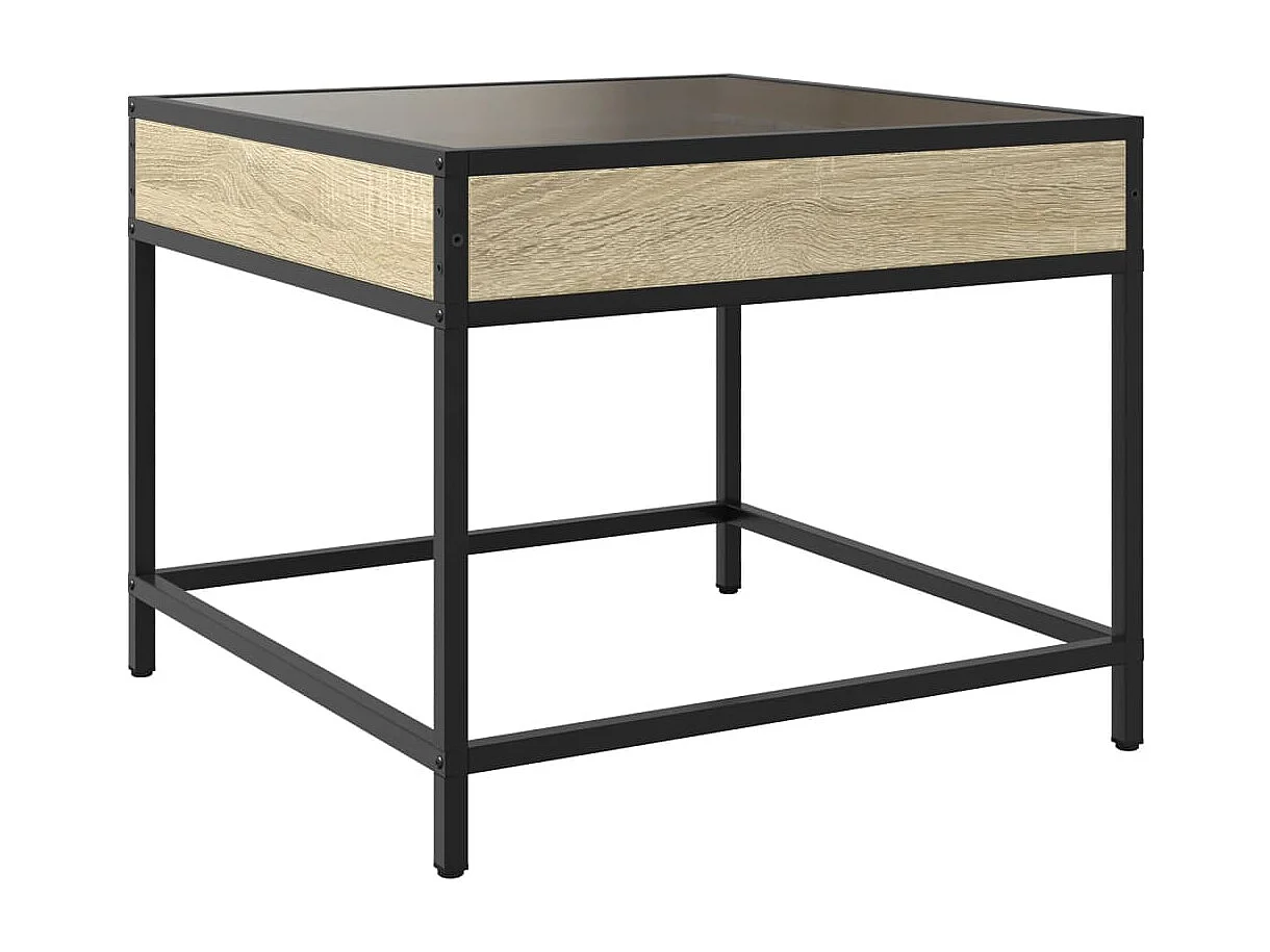 Table basse de salon métal beige 50 x 50 x 41 cm DEC037481