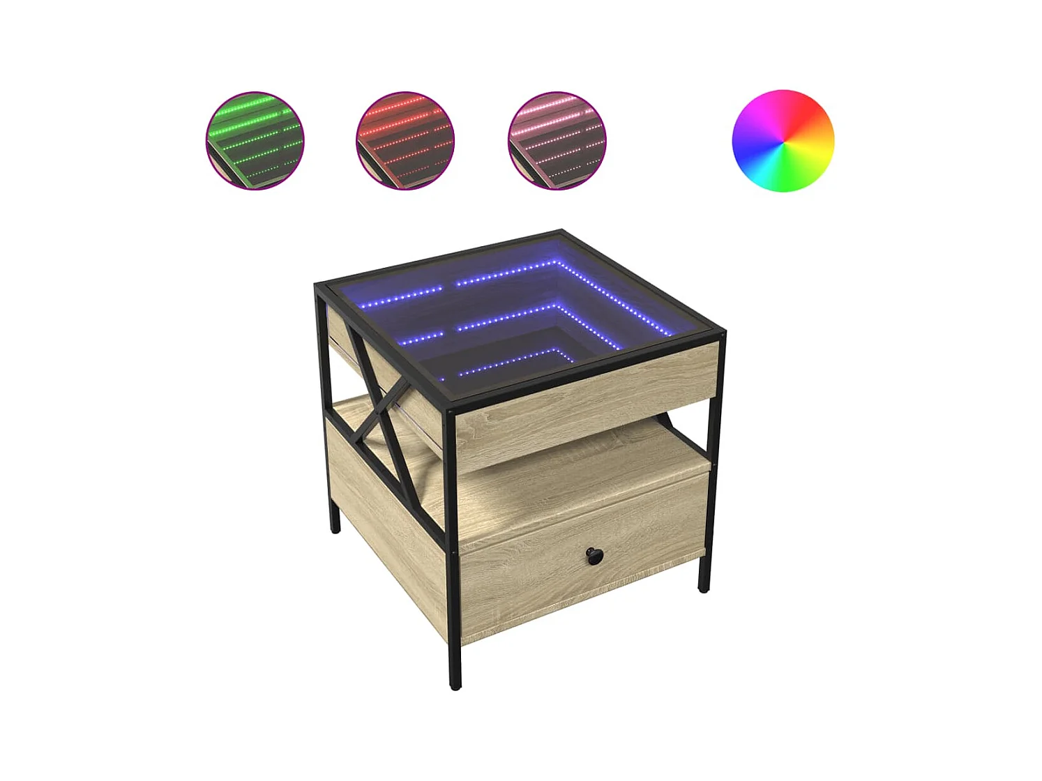 Table basse de salon métal 50 x 50 x 51 cm DEC037562