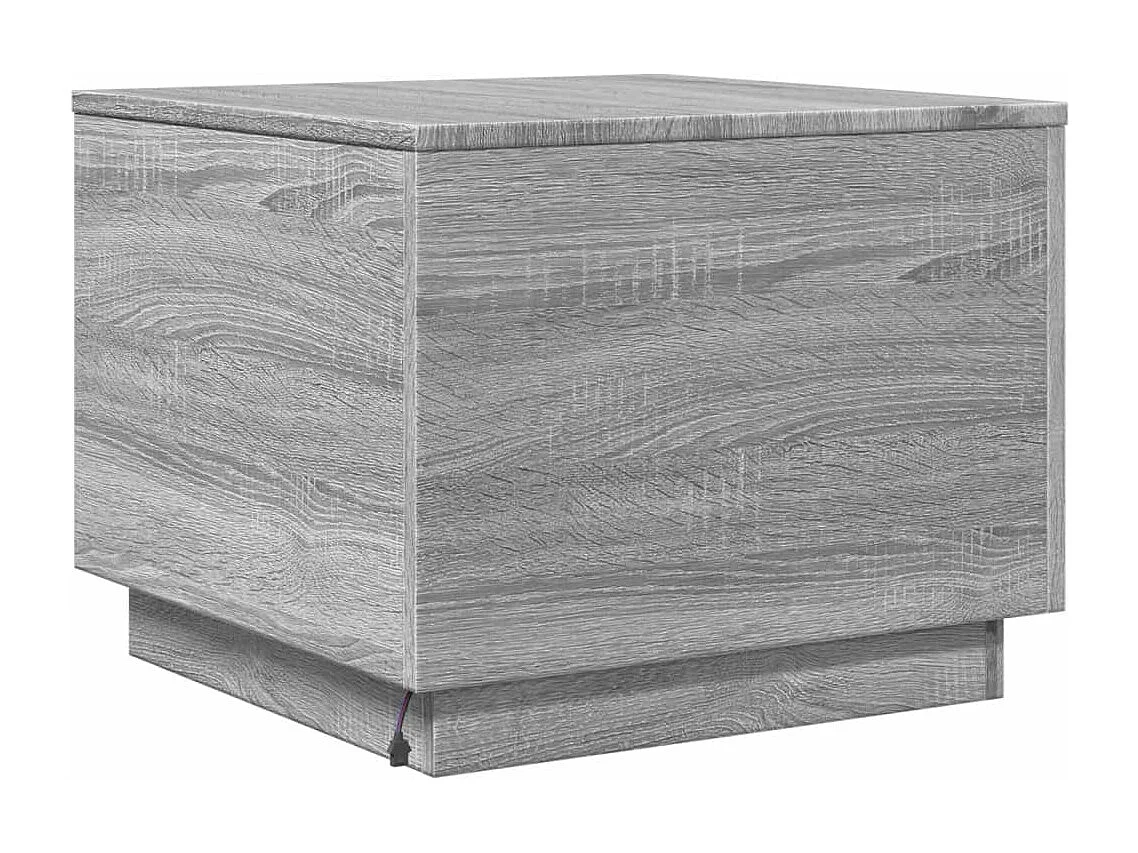 Table basse de salon bois marron 50 x 50 x 40 cm DEC037691